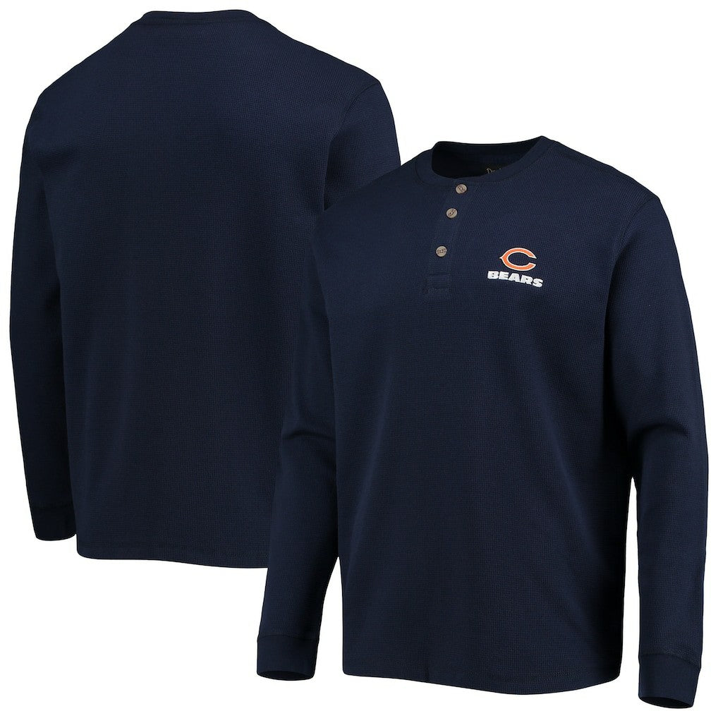 NFL Chicago Bears Dunbrooke Logo Maverick Thermal Henley Long Sleeve T-Shirt