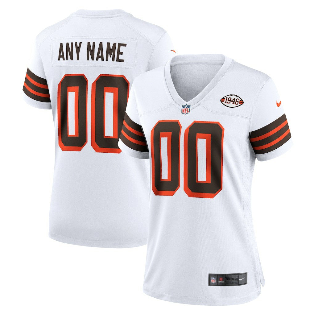 NFL Cleveland Browns Women's 1946 Collection Alternate Custom Jersey