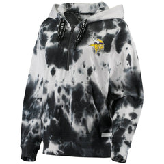 NFL Minnesota Vikings DKNY Sport Women's Dakota Oversized Tie-Dye Half-Zip Hoodie