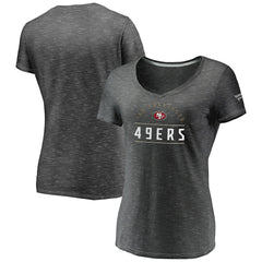 NFL San Francisco 49ers Women's League Leader Space Dye V-Neck T-Shirt