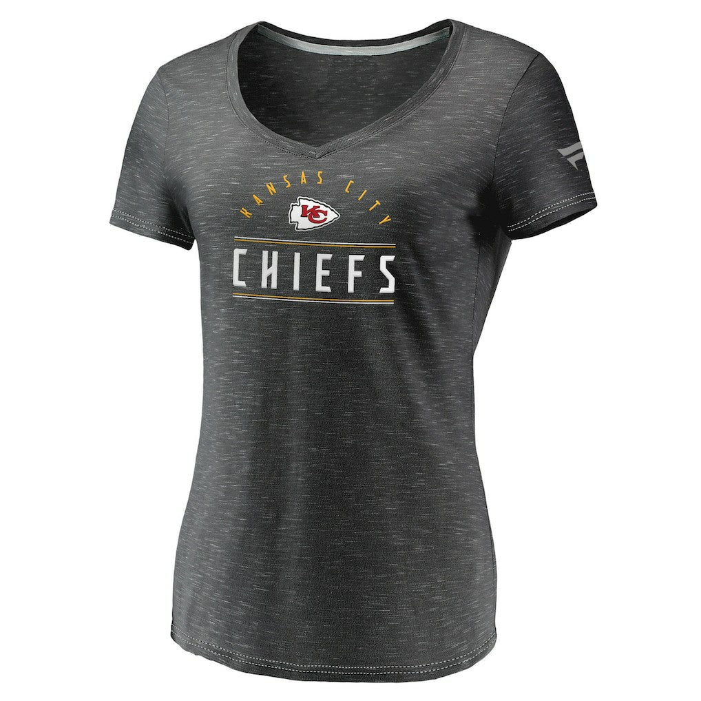 NFL Kansas City Chiefs Women's League Leader Space Dye V-Neck T-Shirt
