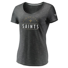 NFL New Orleans Saints Women's League Leader Space Dye V-Neck T-Shirt