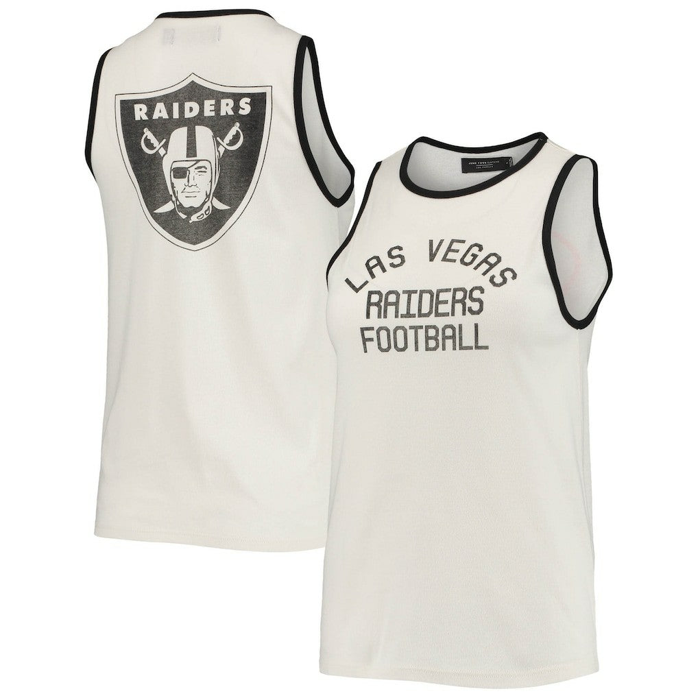 NFL Las Vegas Raiders Junk Food Women's Throwback Pop Binding Scoop Neck Tank Top