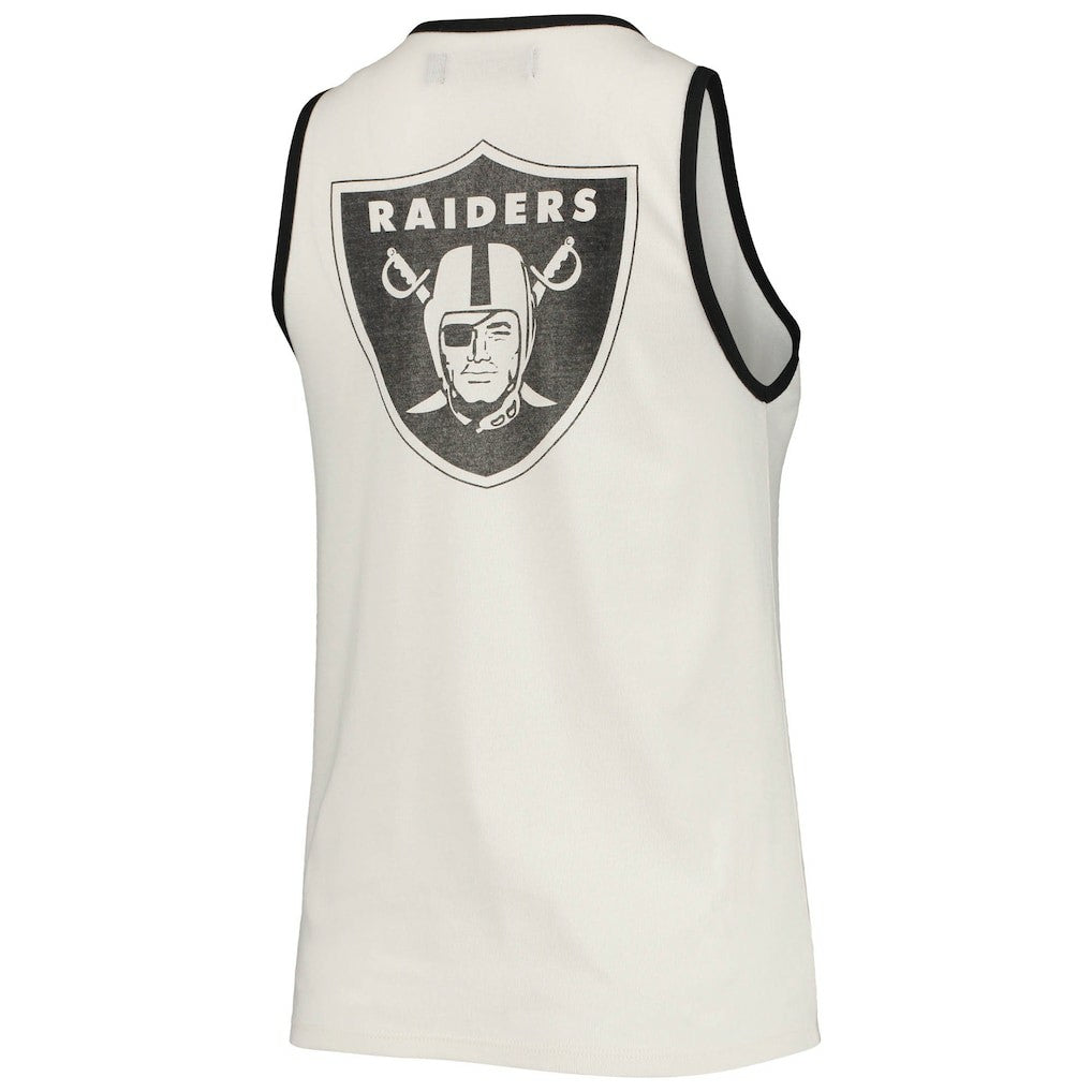 NFL Las Vegas Raiders Junk Food Women's Throwback Pop Binding Scoop Neck Tank Top