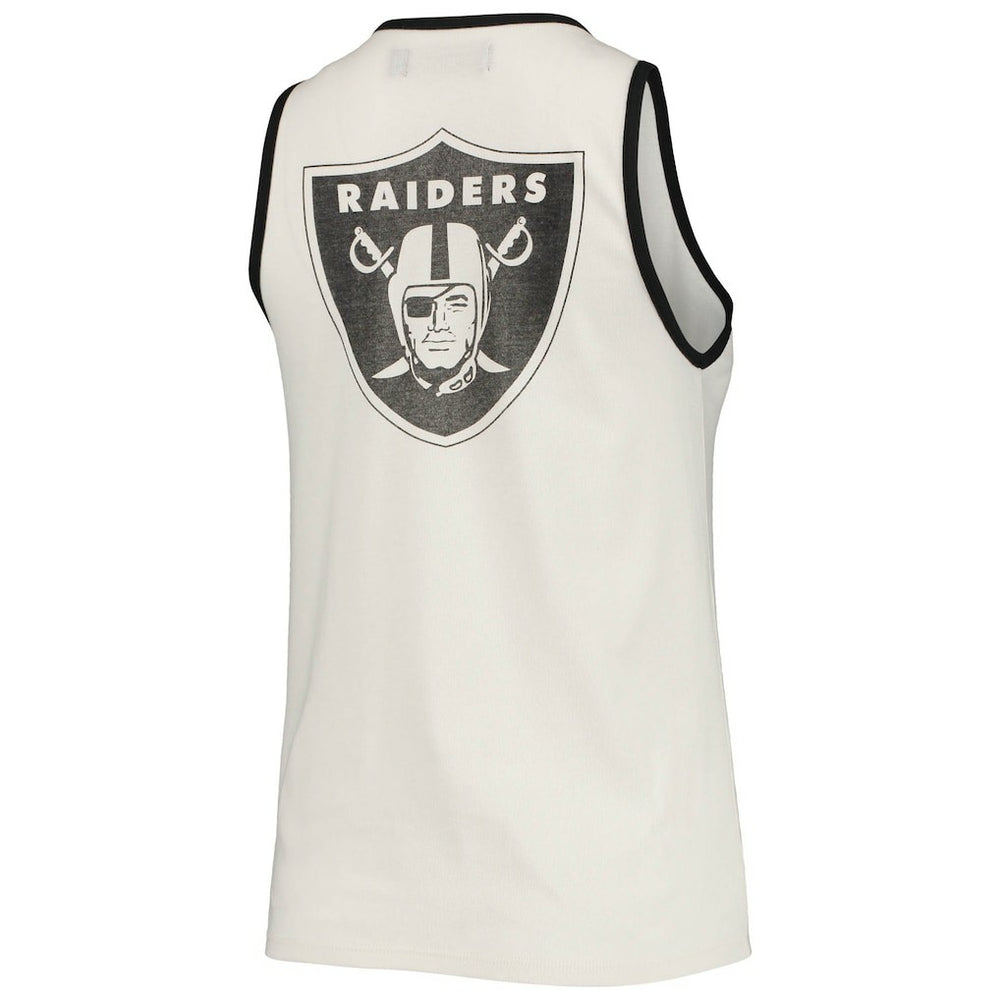 NFL Las Vegas Raiders Junk Food Women's Throwback Pop Binding Scoop Neck Tank Top