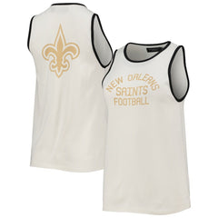 NFL New Orleans Saints Junk Food Women's Throwback Pop Binding Scoop Neck Tank Top