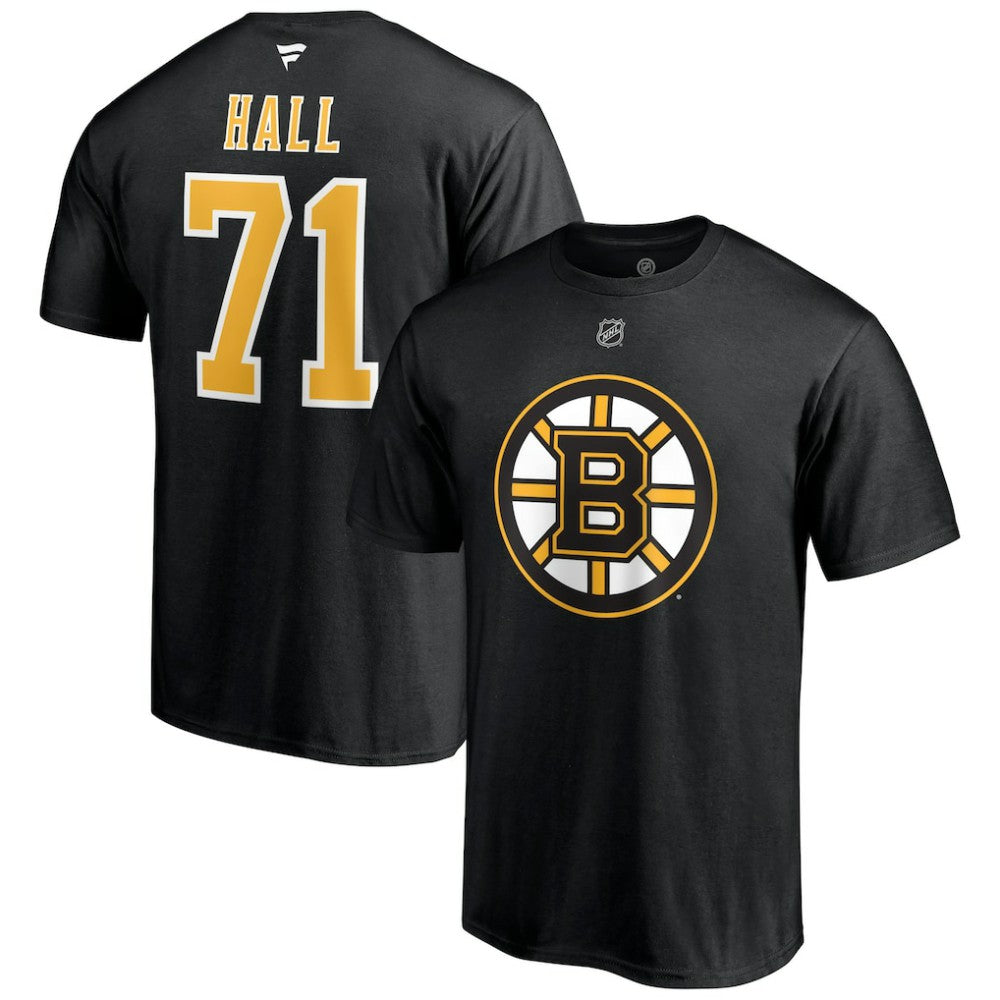 Taylor Hall Boston Bruins Fanatics Authentic Stack Name & Number T-Shirt