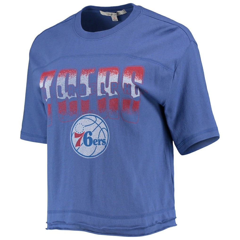 Philadelphia 76ers Junk Food Women's Gradient Crop Top - Royal sale