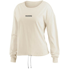 NFL Las Vegas Raiders WEAR by Erin Andrews Women's Long Sleeve Crop Top Shirt