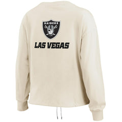 NFL Las Vegas Raiders WEAR by Erin Andrews Women's Long Sleeve Crop Top Shirt