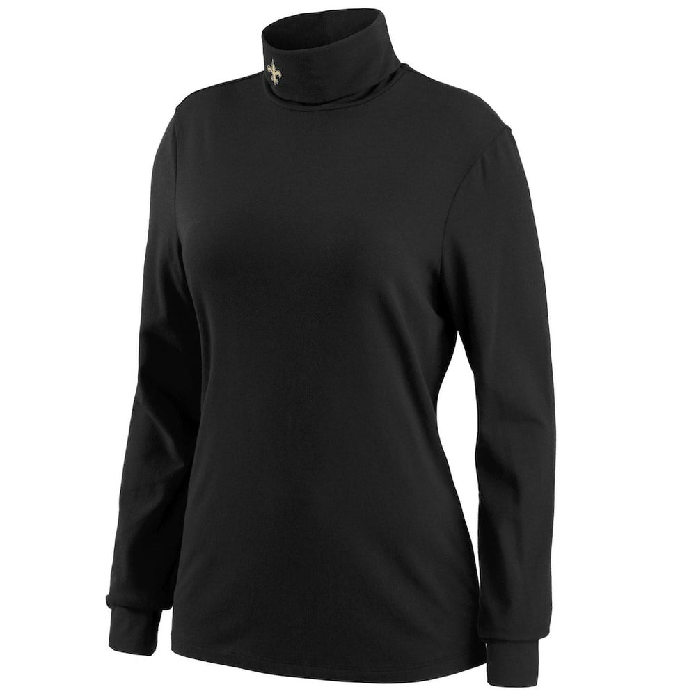 NFL New Orleans Saints WEAR by Erin Andrews Women's Long Sleeve Tri-Blend Turtleneck T-Shirt