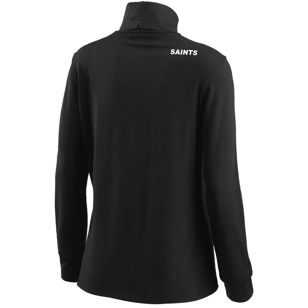 NFL New Orleans Saints WEAR by Erin Andrews Women's Long Sleeve Tri-Blend Turtleneck T-Shirt