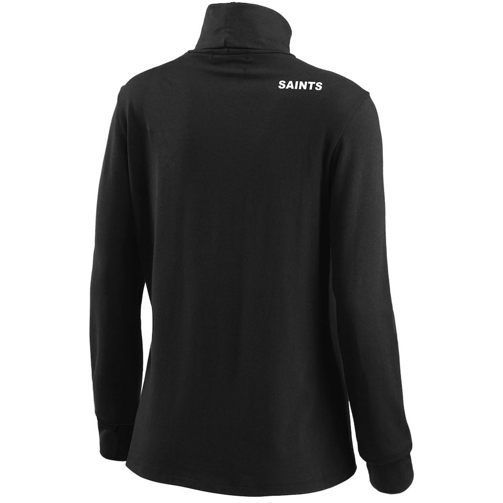 NFL New Orleans Saints WEAR by Erin Andrews Women's Long Sleeve Tri-Blend Turtleneck T-Shirt