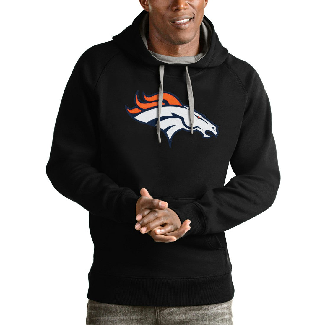 NFL Denver Broncos Antigua Victory Pullover Hoodie