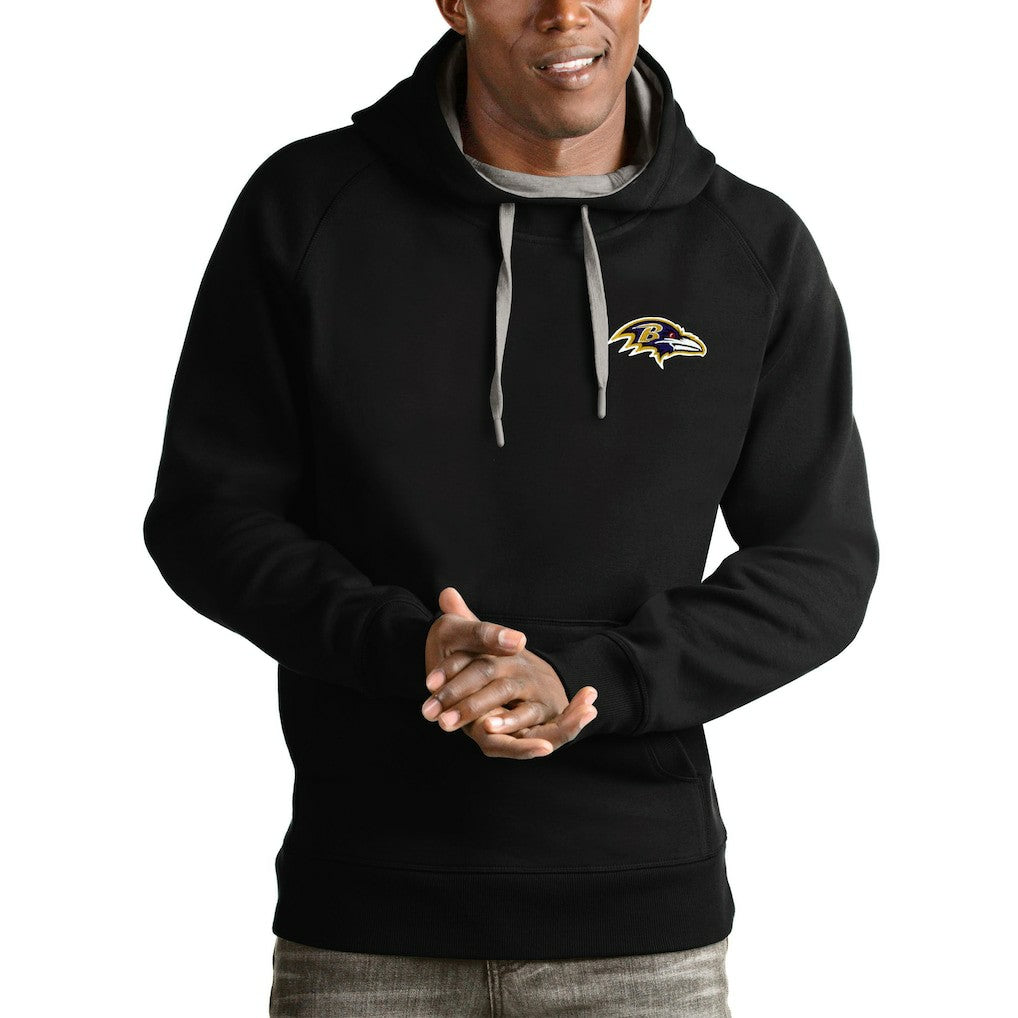 NFL Baltimore Ravens Antigua Logo Victory Pullover Hoodie
