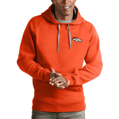 NFL Denver Broncos Antigua Logo Victory Pullover Hoodie