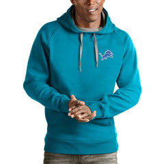 NFL Detroit Lions Antigua Logo Victory Pullover Hoodie
