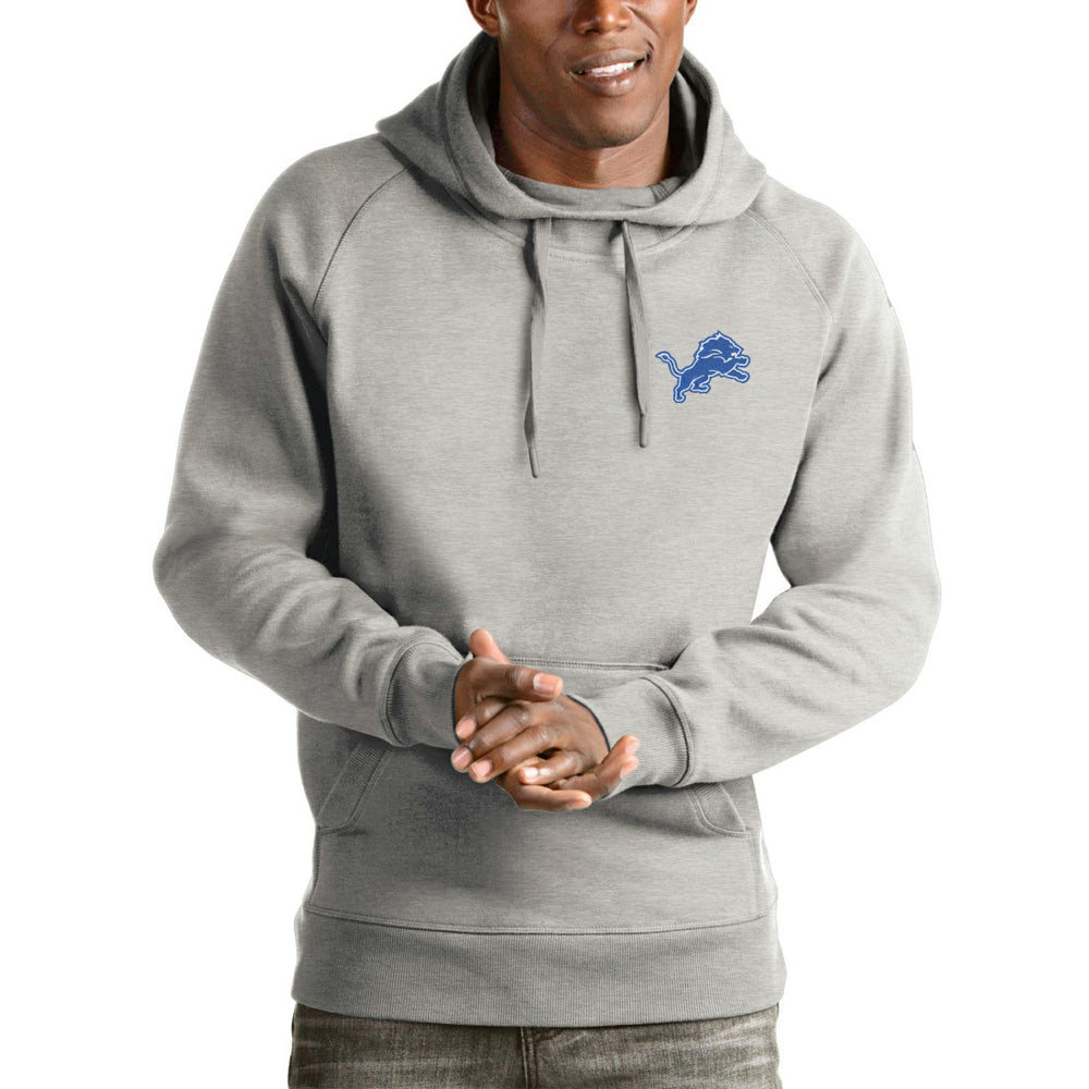 NFL Detroit Lions Antigua Logo Victory Pullover Hoodie