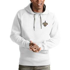 NFL New Orleans Saints Antigua Logo Victory Pullover Hoodie