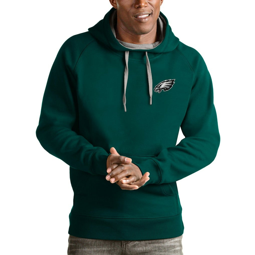 NFL Philadelphia Eagles Antigua Logo Victory Pullover Hoodie