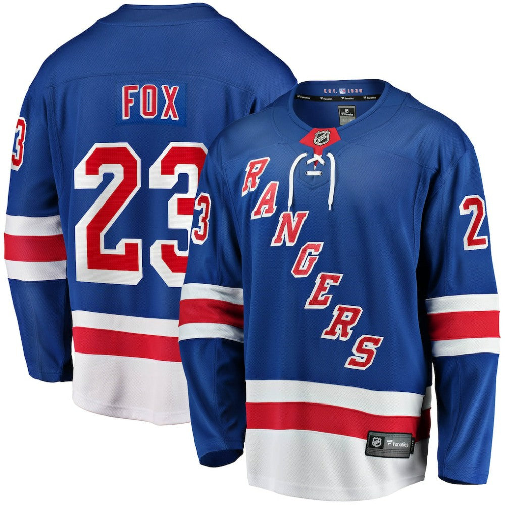 Adam Fox New York Rangers Fanatics Home Breakaway Replica Jersey