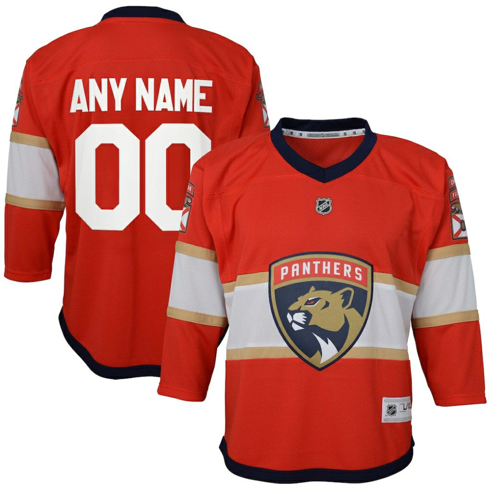 Florida Panthers Youth Home Replica Custom Jersey