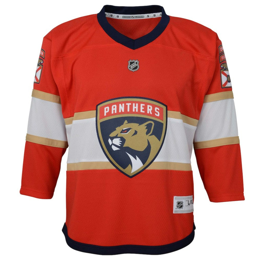 Florida Panthers Youth Home Replica Custom Jersey