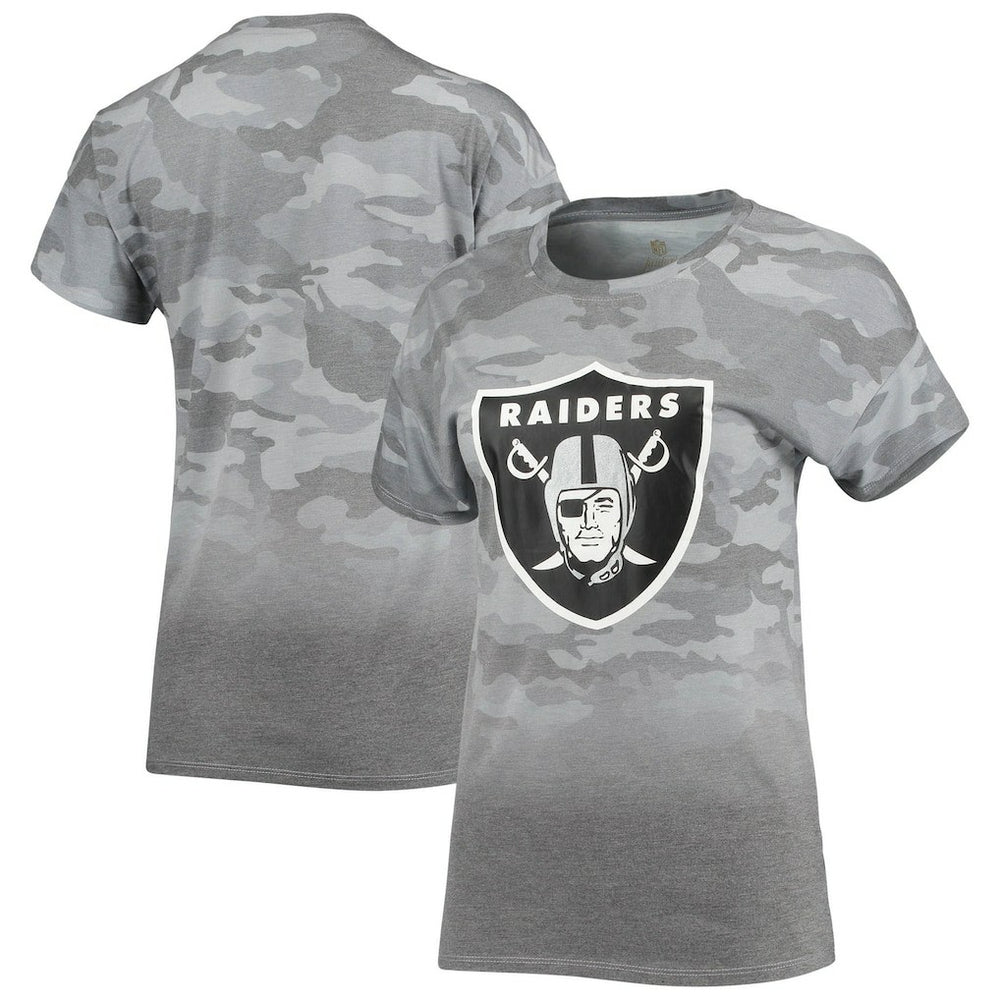 NFL Las Vegas Raiders Juniors Beth Camo Dip-Dye T-Shirt