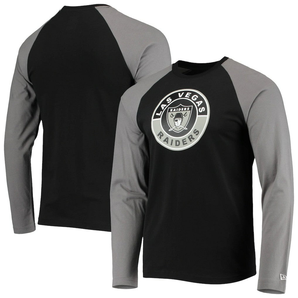 NFL Las Vegas Raiders League Raglan Throwback Long Sleeve T-Shirt