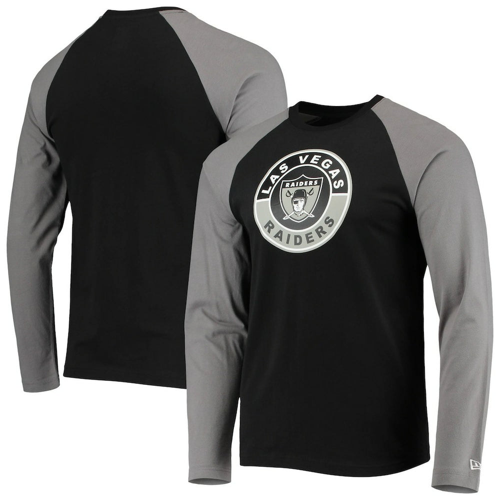 NFL Las Vegas Raiders League Raglan Throwback Long Sleeve T-Shirt