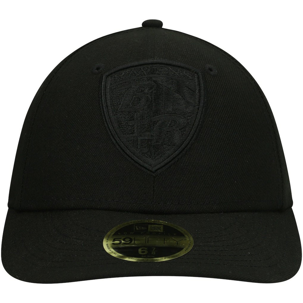 NFL Baltimore Ravens Black on Black Low Profile 59FIFTY II Fitted Hat