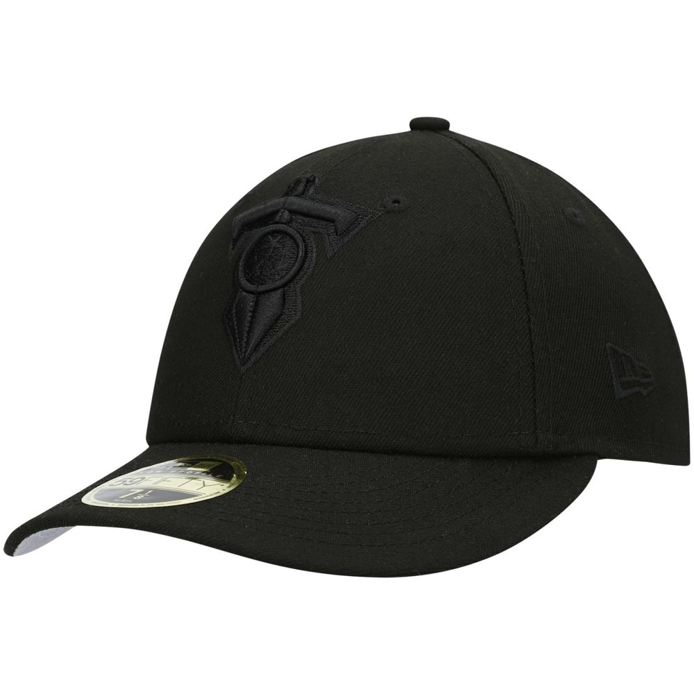 NFL Tennessee Titans Alternate Logo Black on Black Low Profile 59FIFTY II Fitted Hat