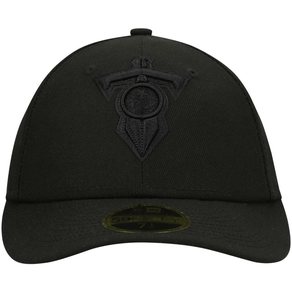 NFL Tennessee Titans Alternate Logo Black on Black Low Profile 59FIFTY II Fitted Hat