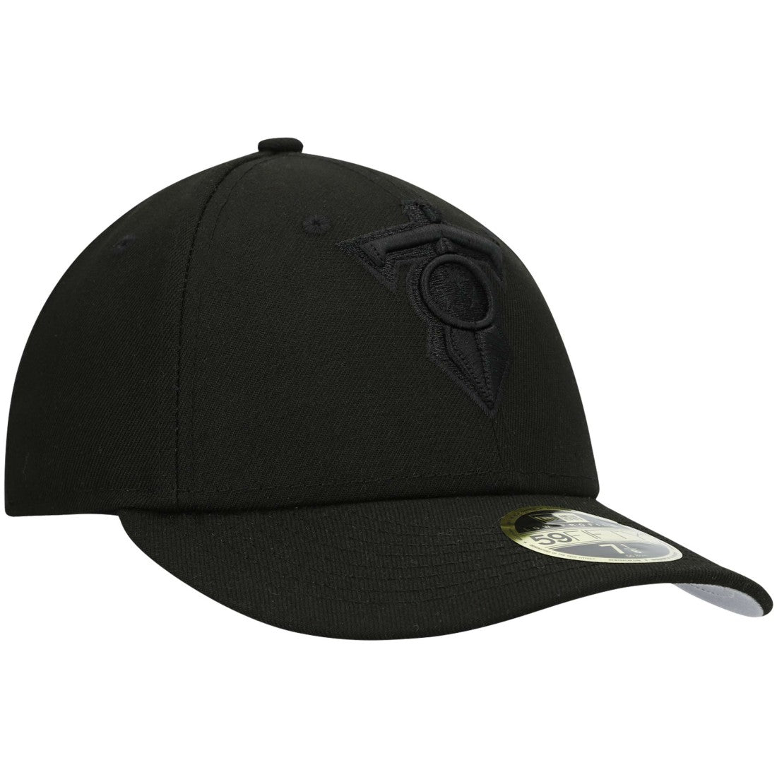 NFL Tennessee Titans Alternate Logo Black on Black Low Profile 59FIFTY II Fitted Hat