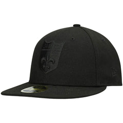 NFL New Orleans Saints Historic Logo Black on Black Low Profile 59FIFTY II Fitted Hat