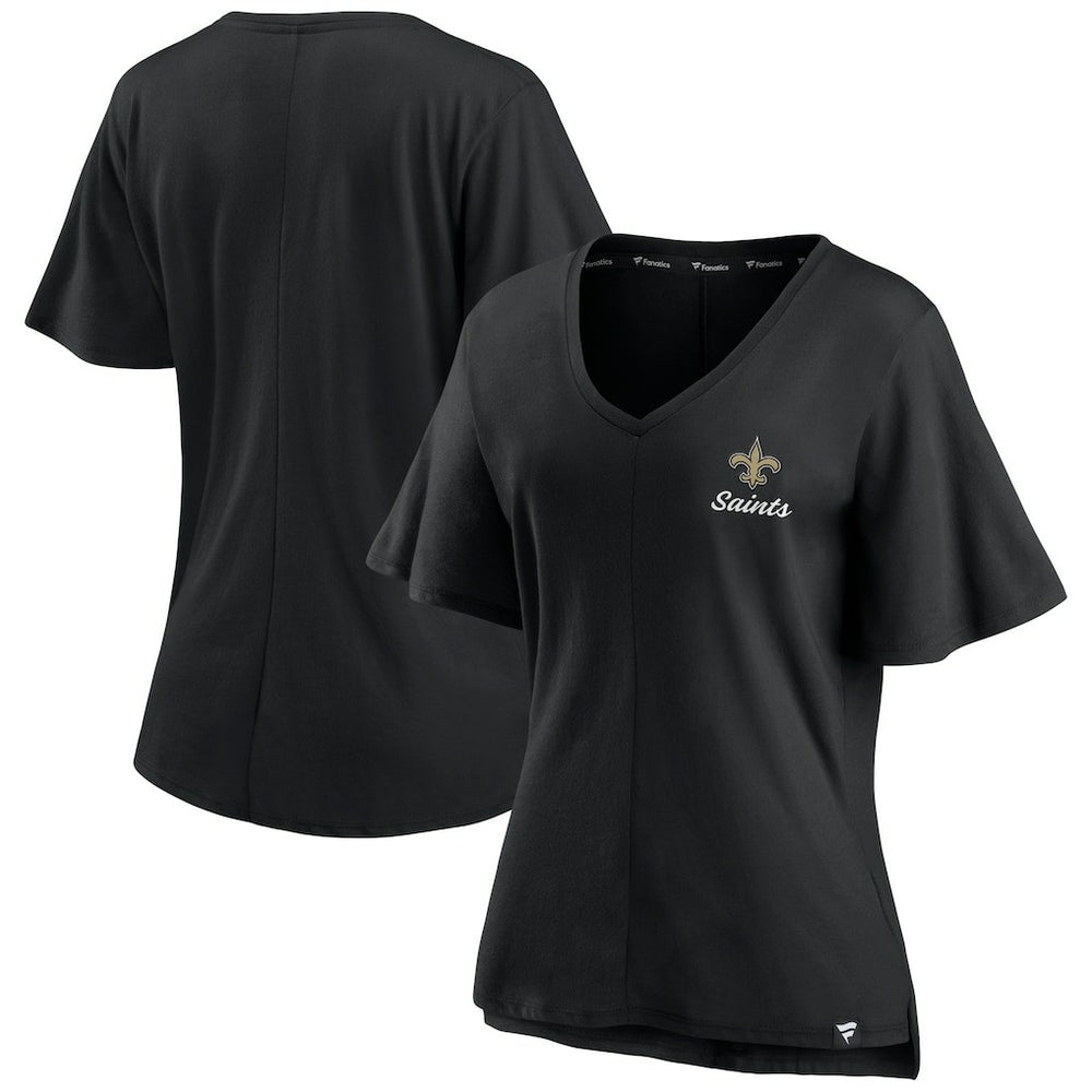 NFL New Orleans Saints Women's Southpaw Flutter V-Neck T-Shirt