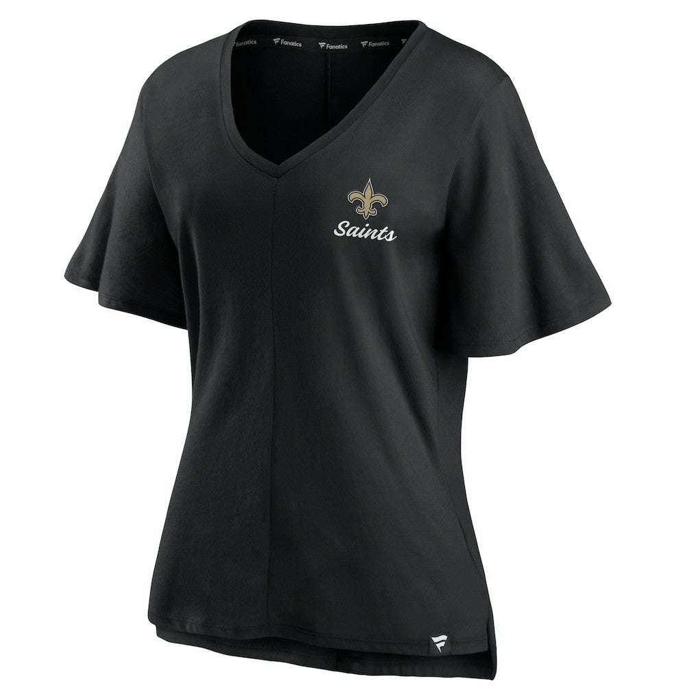 NFL New Orleans Saints Women's Southpaw Flutter V-Neck T-Shirt