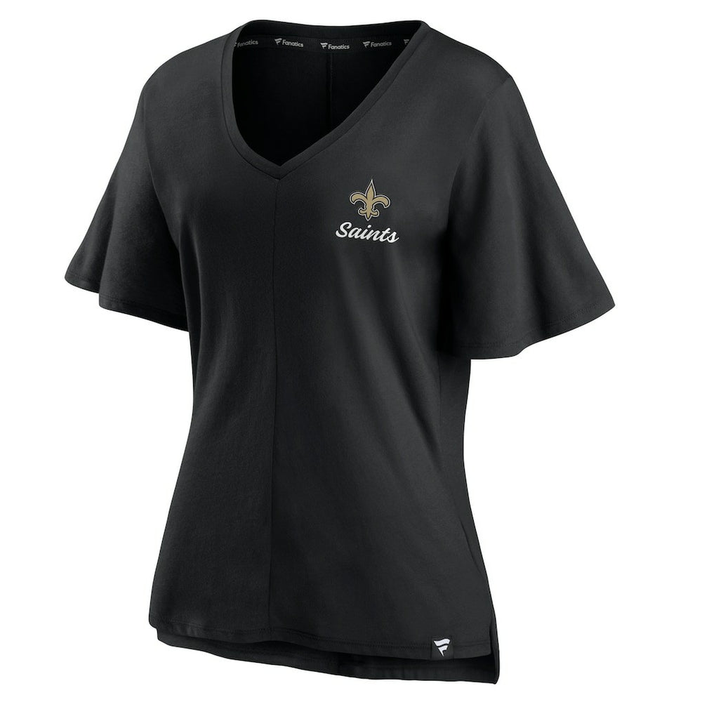 NFL New Orleans Saints Women's Southpaw Flutter V-Neck T-Shirt