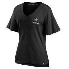 NFL New Orleans Saints Women's Southpaw Flutter V-Neck T-Shirt