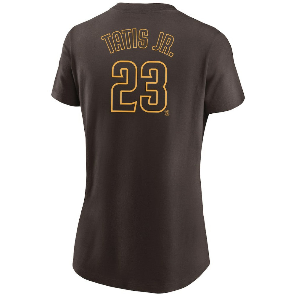 Fernando Tatis Jr. San Diego Padres Women's Name & Number T-Shirt - Brown | Nike