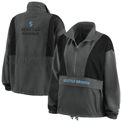 Seattle Kraken WEAR by Erin Andrews Women's Popover Packable Half-Zip Jacket