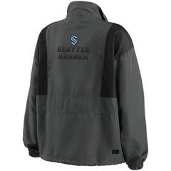 Seattle Kraken WEAR by Erin Andrews Women's Popover Packable Half-Zip Jacket