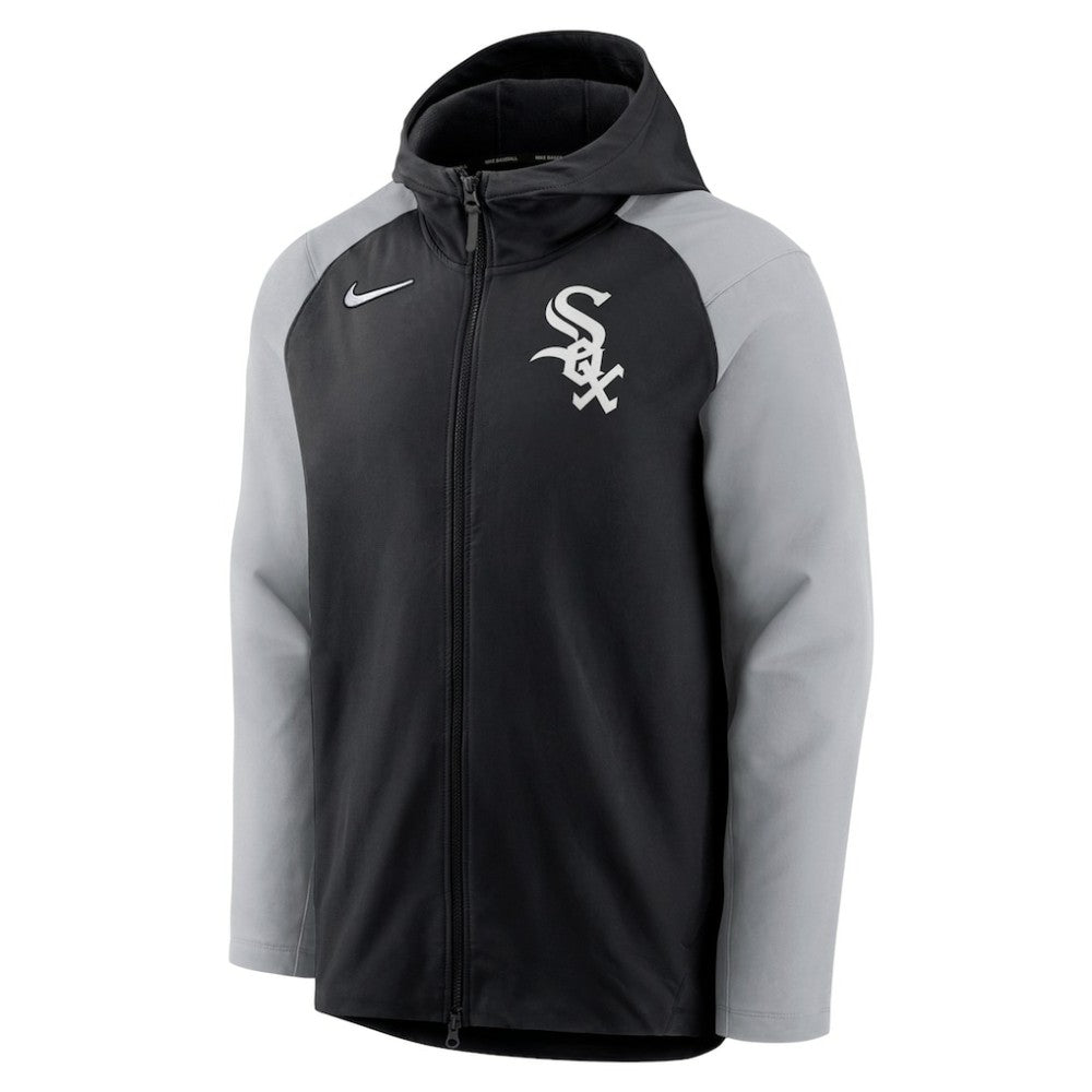 Chicago White Sox Authentic Collection Performance Raglan Full-Zip Hoodie - Black/Gray | Nike