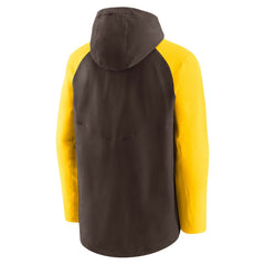San Diego Padres Authentic Collection Performance Raglan Full-Zip Hoodie - Brown/Gold | Nike