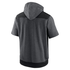 Kansas City Royals Authentic Collection Dry Flux Performance Quarter-Zip Short Sleeve Hoodie - Heathered Charcoal/Black | Nike