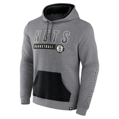 Brooklyn Nets Off The Bench Color Block Pullover Hoodie - Heathered Gray | Fanatics shop