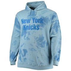New York Knicks Big & Tall Wordmark Cloud Dye Pullover Hoodie - Blue | Fanatics for sale