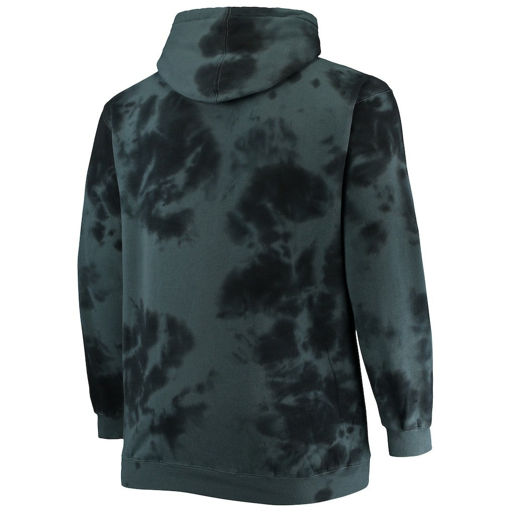 Brooklyn Nets Big & Tall Wordmark Cloud Dye Pullover Hoodie - Black | Fanatics discount
