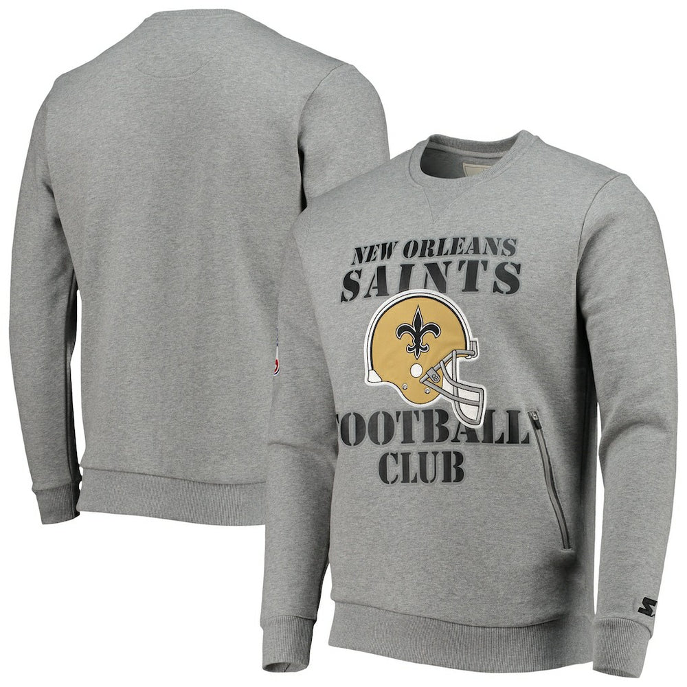 NFL New Orleans Saints Starter Locker Room Throwback End Zone Pullover Sweatshirt