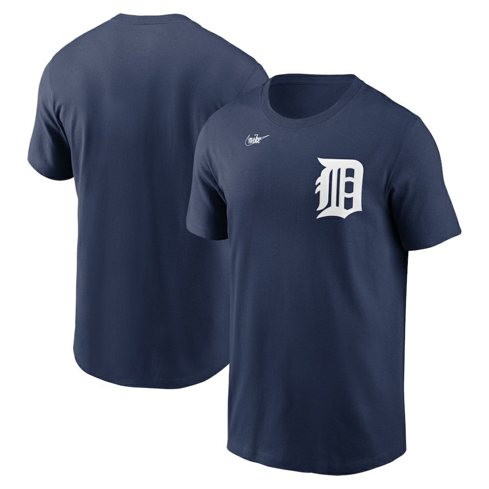 Detroit Tigers Cooperstown Collection Wordmark T-Shirt - Navy | Nike